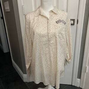 Normcore Carve Designs Sawyer Polka Dot Twill Tunic Shirt Size Large NWT
